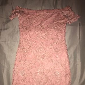 Light pink lace dress